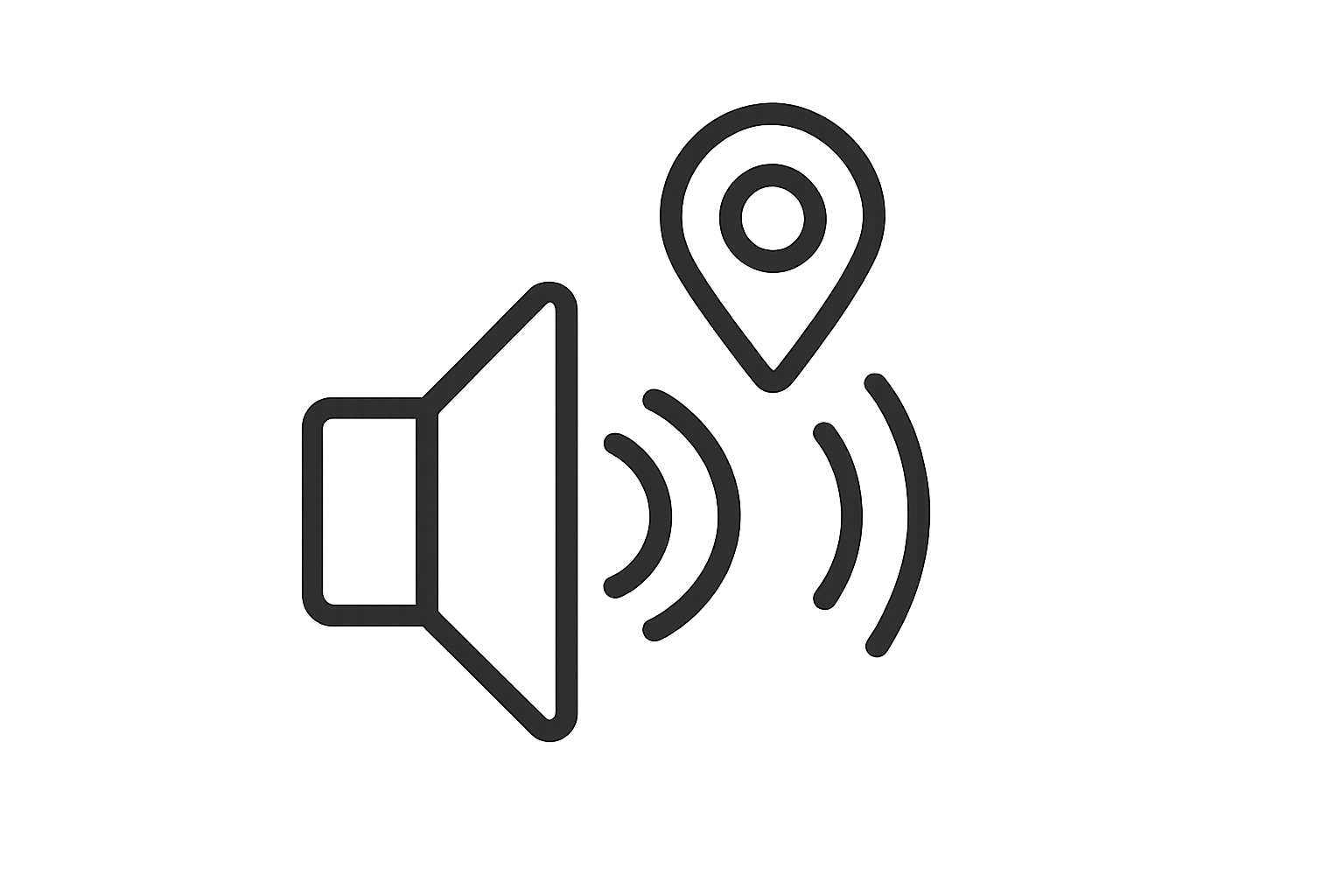 High-quality sound everywhere icon without text